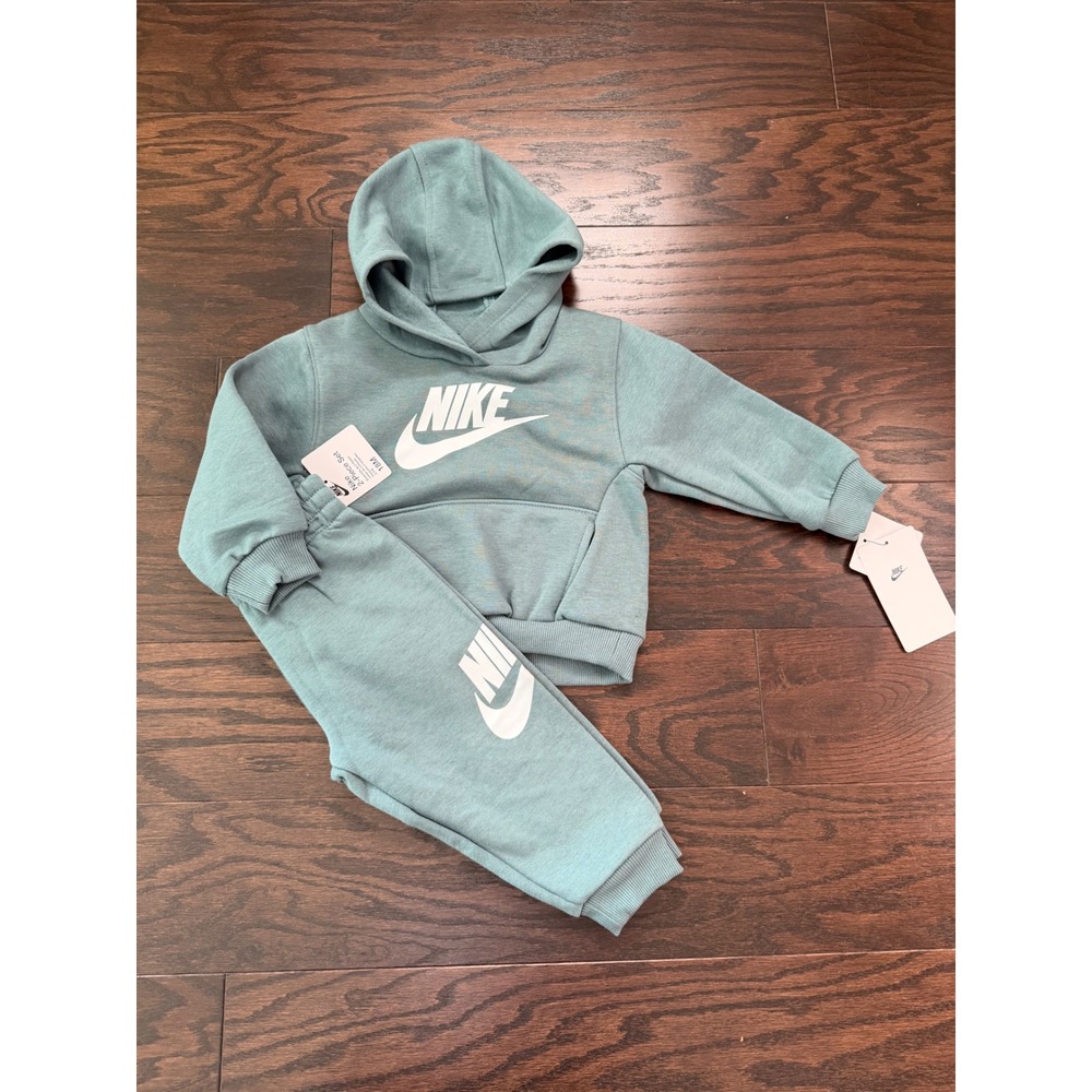 Nike Kids 2-Piece Hoodie and Joggers Set Mineral Slate Green 18M 66L135-G3S